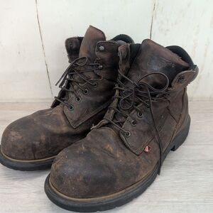 RED WING 4215 Mens 13 D Brown Steel Toe Waterproof EH Resistant Hi-top Boots USA